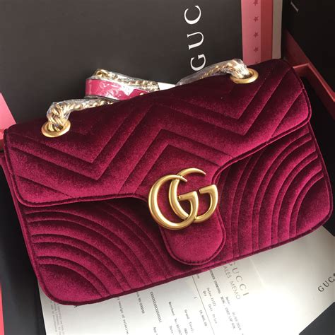 red velvet gucci bag|gucci velvet marmont bag.